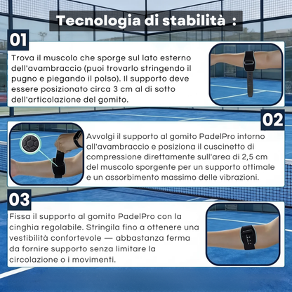 Supporto al gomito – Assorbe le vibrazioni della racchetta